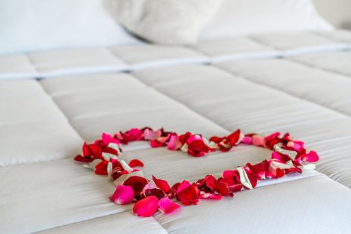 Luxury interior design of a modern bedroom,