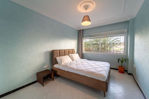 Luxury interior design of a modern bedroom,