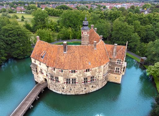 Vischering moated castle aerial photo