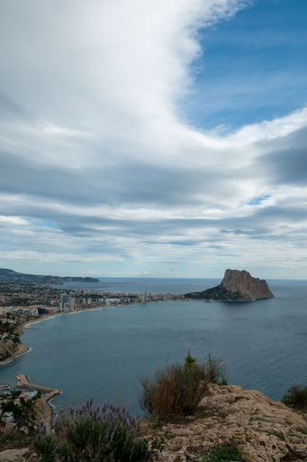 Panorama from Mirador Morro de Toix in Calpe, Alicante, Spain.