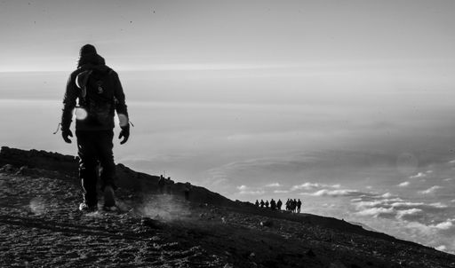 It feels like your on the moon at the top of Kilimanjaro