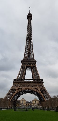 A vertical shot of the Eifel Tower in Paris