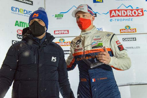 Pas de la Casa , Andorra - December 19 2020: French driver Yann EHRLACHER in a DUPESSEY AS01 race in the eTrophee Andros, on Dec 19, 2020 in Andorra.