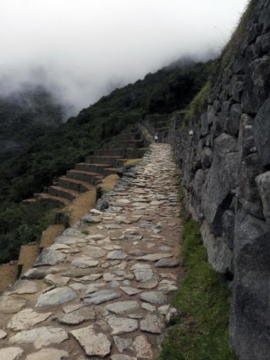 The Machu Picchu frames with a view of Huayna Picchu Sacred Valley in Peru