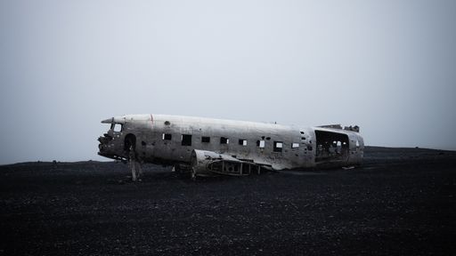 The historic Solheimasandur plane wreckage in Iceland
