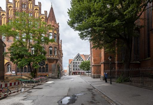 The historical Marienkirche church in Lubeck, Germany