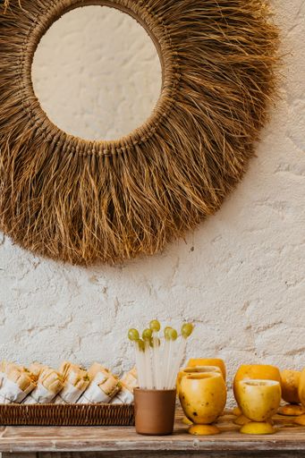 a close-up of a variety of snacks arranged on a flat counter surface