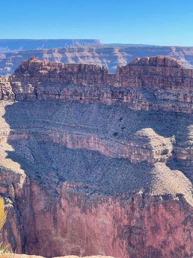 A vertical shot of rocky hills