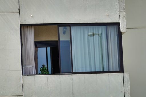 A closeup shot of a window of an apartment