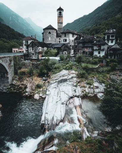 A beautiful view of the famous Valle Verzasca in Switzerland