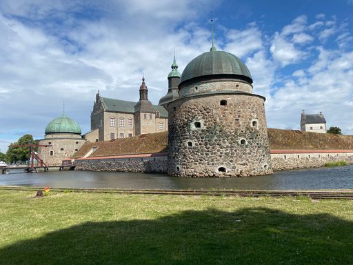 The historic Vadstena Castle on the sunny day