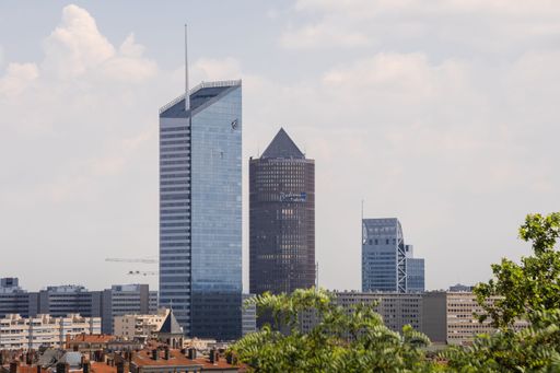 Lyon Cityscape with his skyline called la part dieu