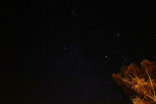The beautiful starry night sky