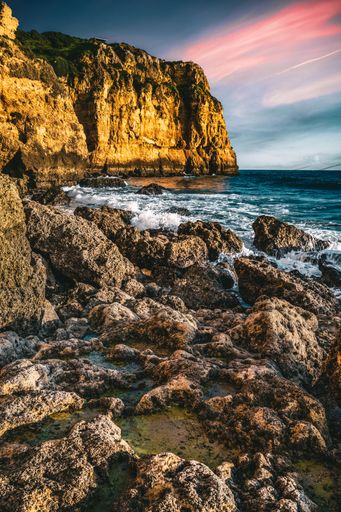 A beautiful natural view of rocky coastline
