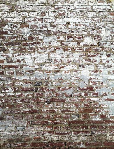 The partially painted worn brick wall - perfect for background or wallpaper