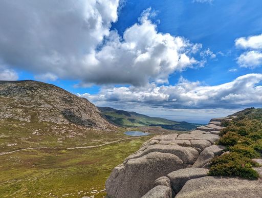 A beautiful landscape of Slieve Binnion in the morning