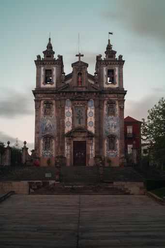 A dramatic and moody shot of the Santo Ildefonso church in Portuga