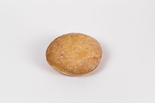 An isolated shot of a piece of bread on a white background