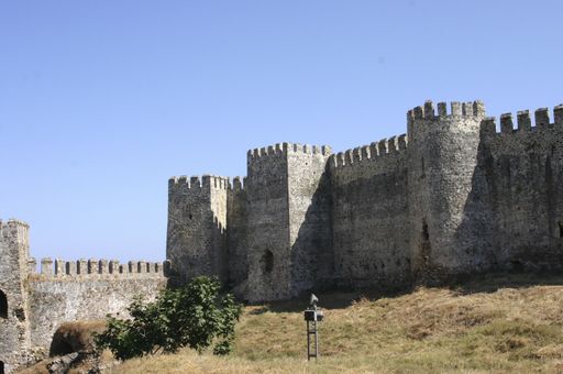 The historical Mumure castle in Turkey against the blue sky on a sunny day