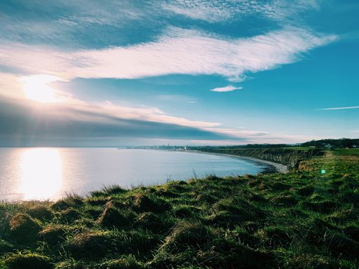 A beautiful seascape from on top of a cliff