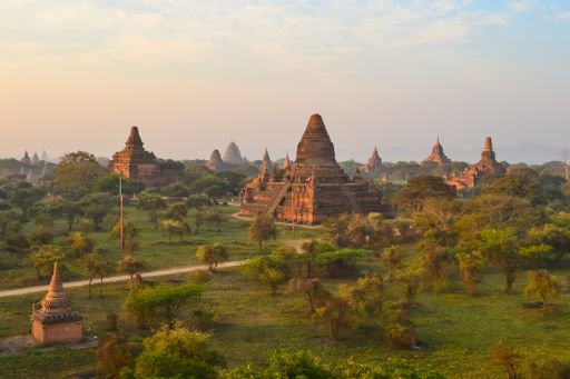 A beautiful shot of a temple in Bagan, Myanmar (Burma)