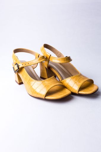 Pair of shoes on white background