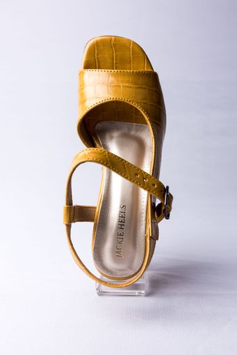Pair of shoes on white background
