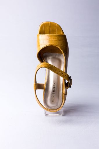 Pair of shoes on white background