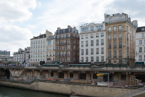 A beautiful shot of historic buildings over the River Seine in Paris, France