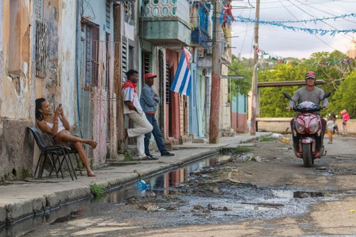 A daytime view of La Marina Marginal (most dangerous) neighborhood of Matanzas, Cuba
