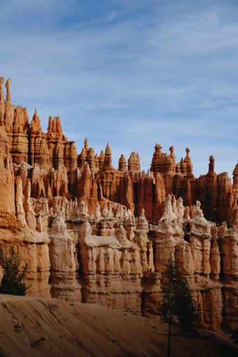 A vertical shot of the scenic Bryce Canyon National Park during daytime in Utah, United States