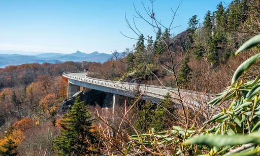 Blue Ridge Mountains in autumn in North Carolina