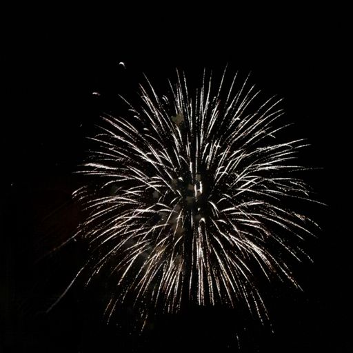The beautiful and colorful fireworks over the city at night during the festival