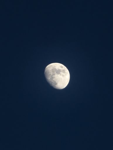 A vertical shot of the 2nd January Moon phase