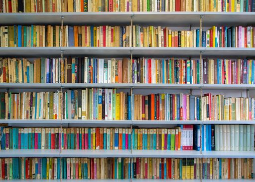 It is a personal library with different old books