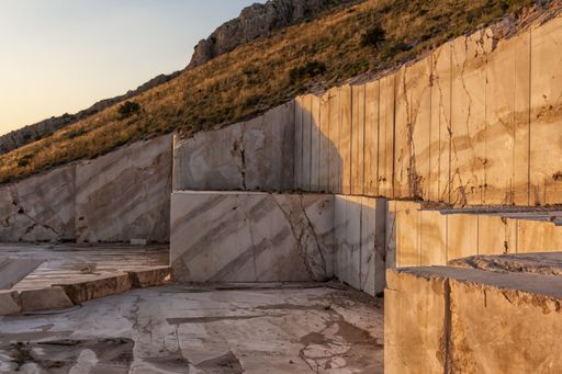 Marble quarry at sunset in Andalusia (Spain)