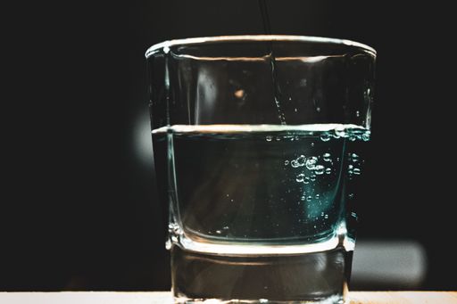 A selective focus shot of vodka shot - minimalistic still life