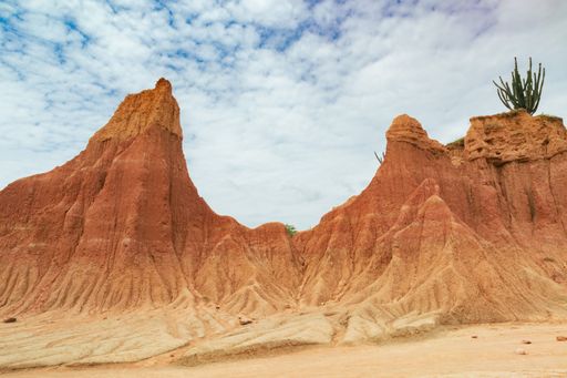 The vast landscape of the Tatacoa desert in Huila, Colombia