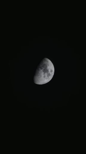 A vertical shot of the moon in a black sky - perfect for wallpaper