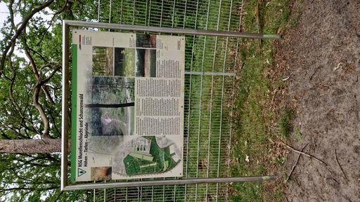 A billboard with information about the park, vertical