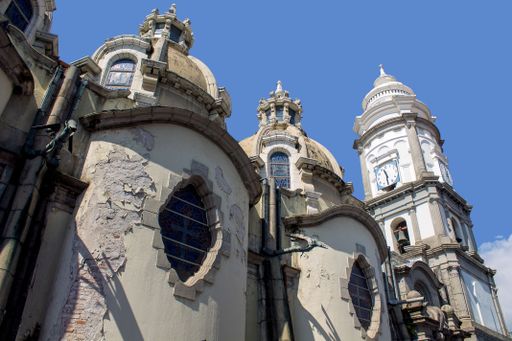Details of the Metropolitan Cathedral of Merida Minor basilica of the city, baroque style