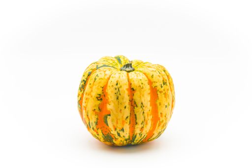A closeup shot of exotic pumpkin isolated on a white background