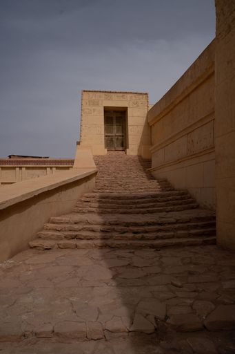 This stock photo captures a picturesque and awe-inspiring view of an old building film set located in Ouarzazate, Morocco