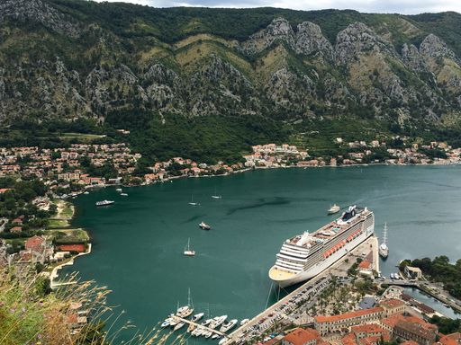View over the city of Kotor Montenegro. High Quality. Photo