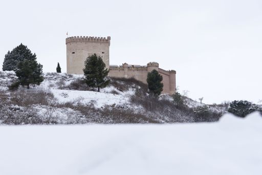 A beautiful scenery of Castle of Leon in Avila Spain Europe during the winter