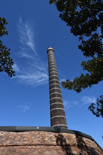 A low angle shot of a high rise building surrounded by treesin Sydney Park, Australia