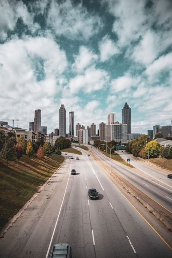 An aerial view of a Jackson Street Bridge, Atlanta, United States