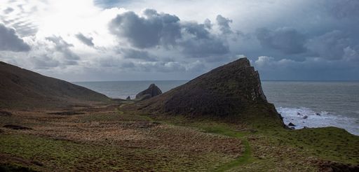 A Shot from a recent walk on the North Devon Coastal Footpath in the UK on a wet and windy day.