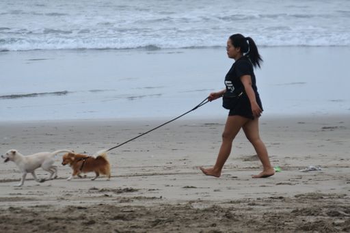 visitor activities at double six beach in the late afternoon, Bali, November 25, 2020