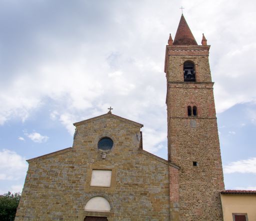 A low angle shot of the Basilica of St. Augustine in Campo Marzio